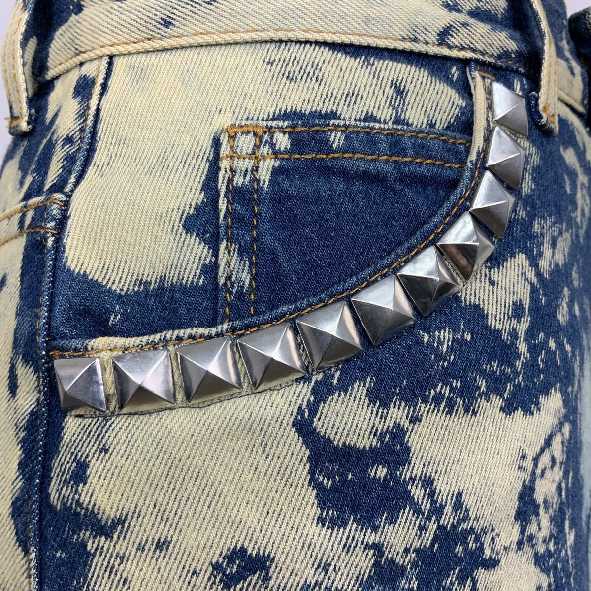 Gucci Printed Bee Denim Jean Skirt Size XS