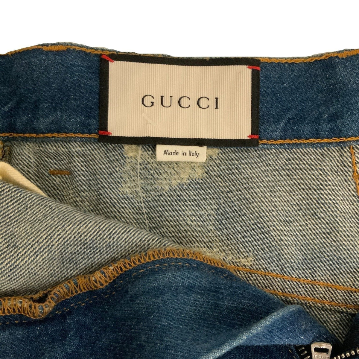 Gucci Printed Bee Denim Jean Skirt Size XS