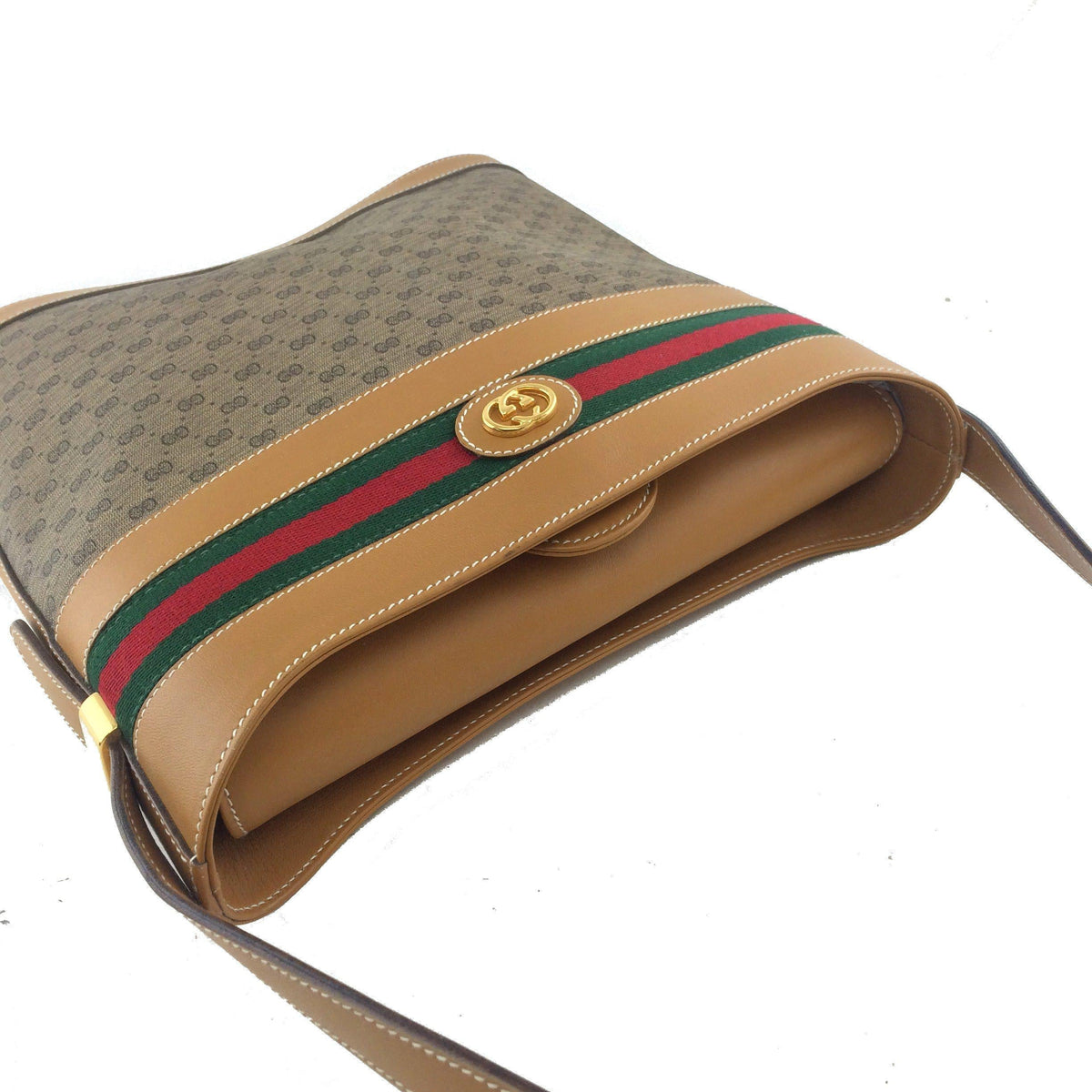 Gucci Vintage GG Monogram Web Shoulder Bag