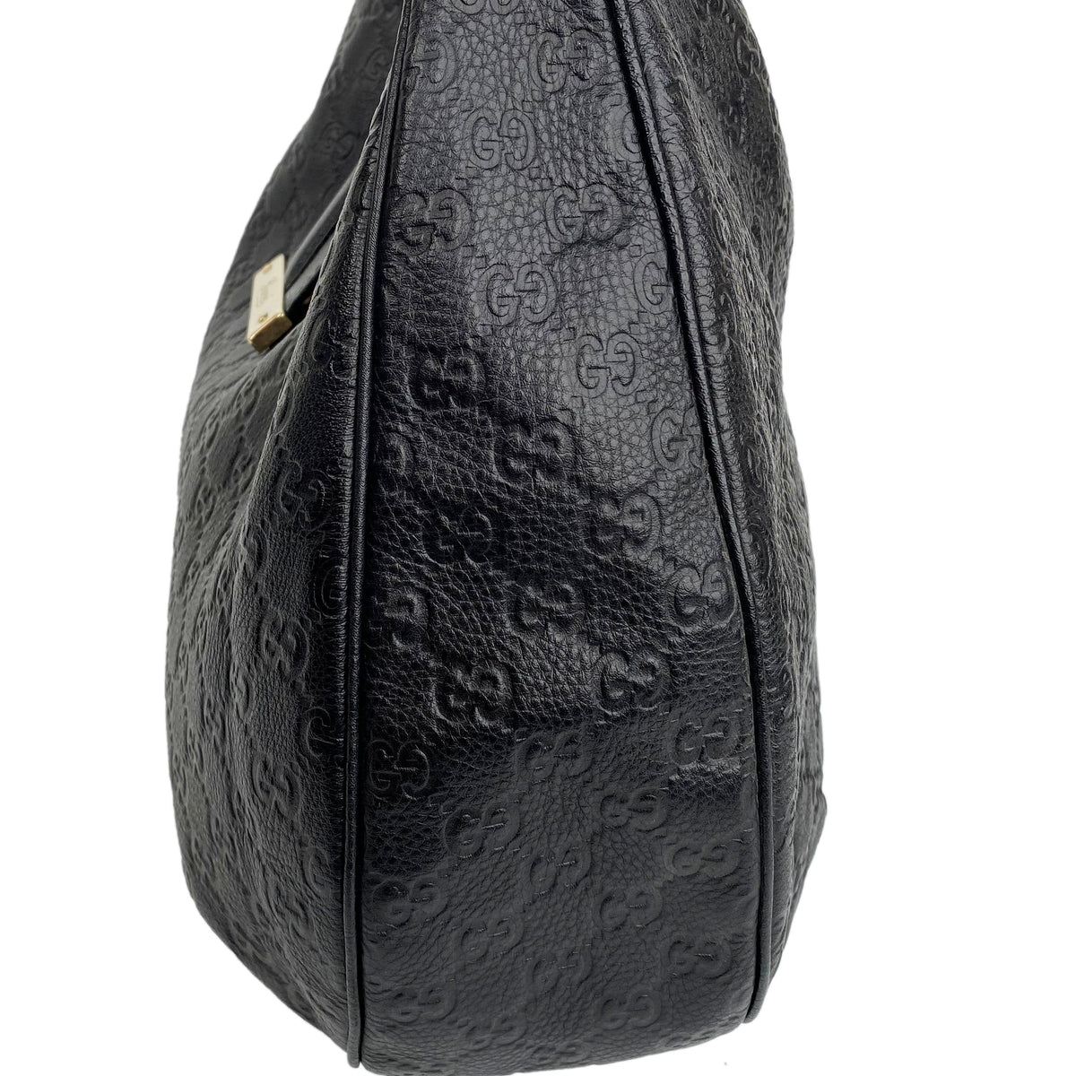 Gucci Black Guccissima Hobo Bag