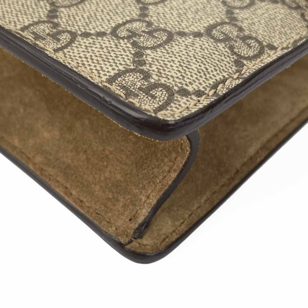 Gucci GG Supreme Mini Dionysus Bag with Taupe Trim