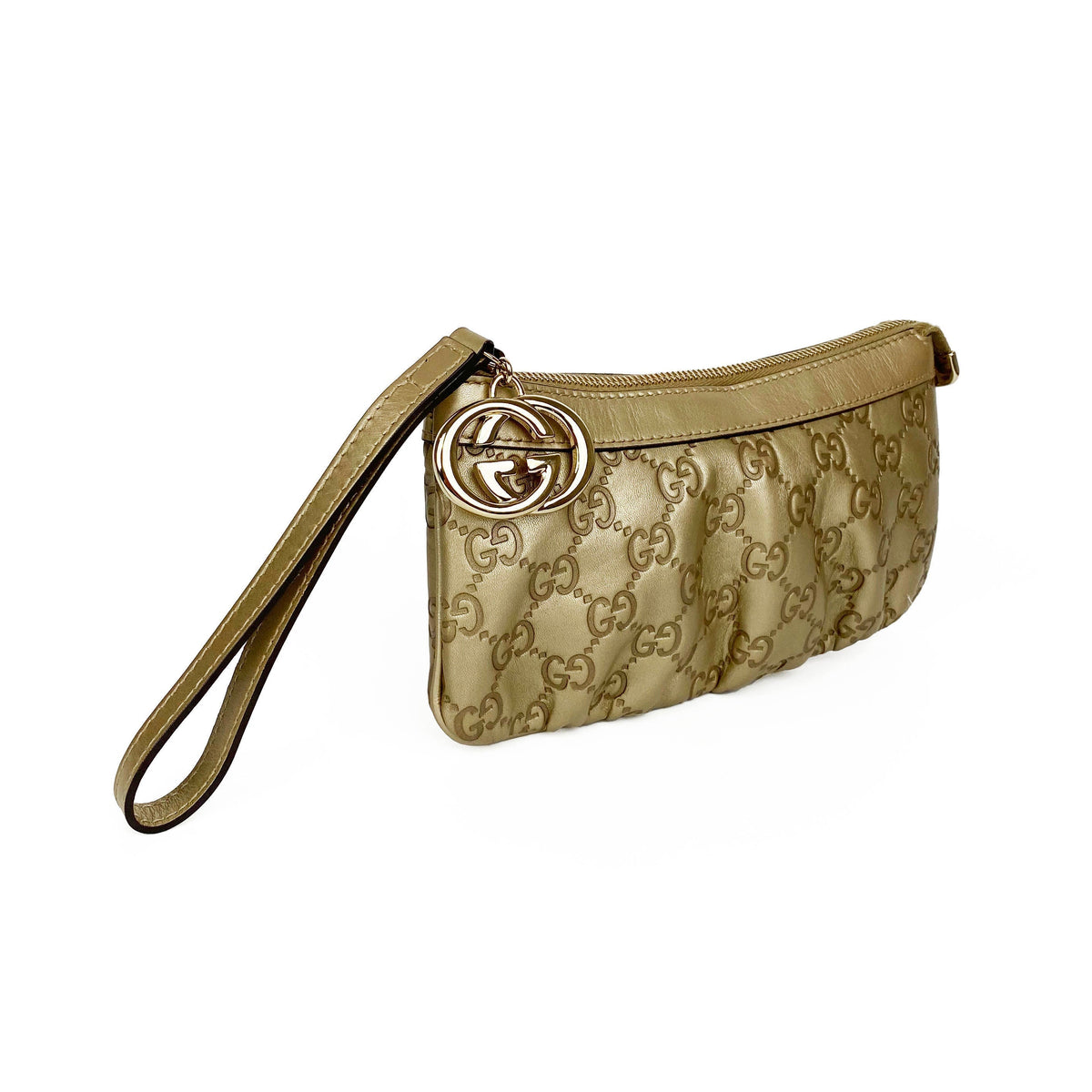 Gucci Gold Guccissima Britt Clutch