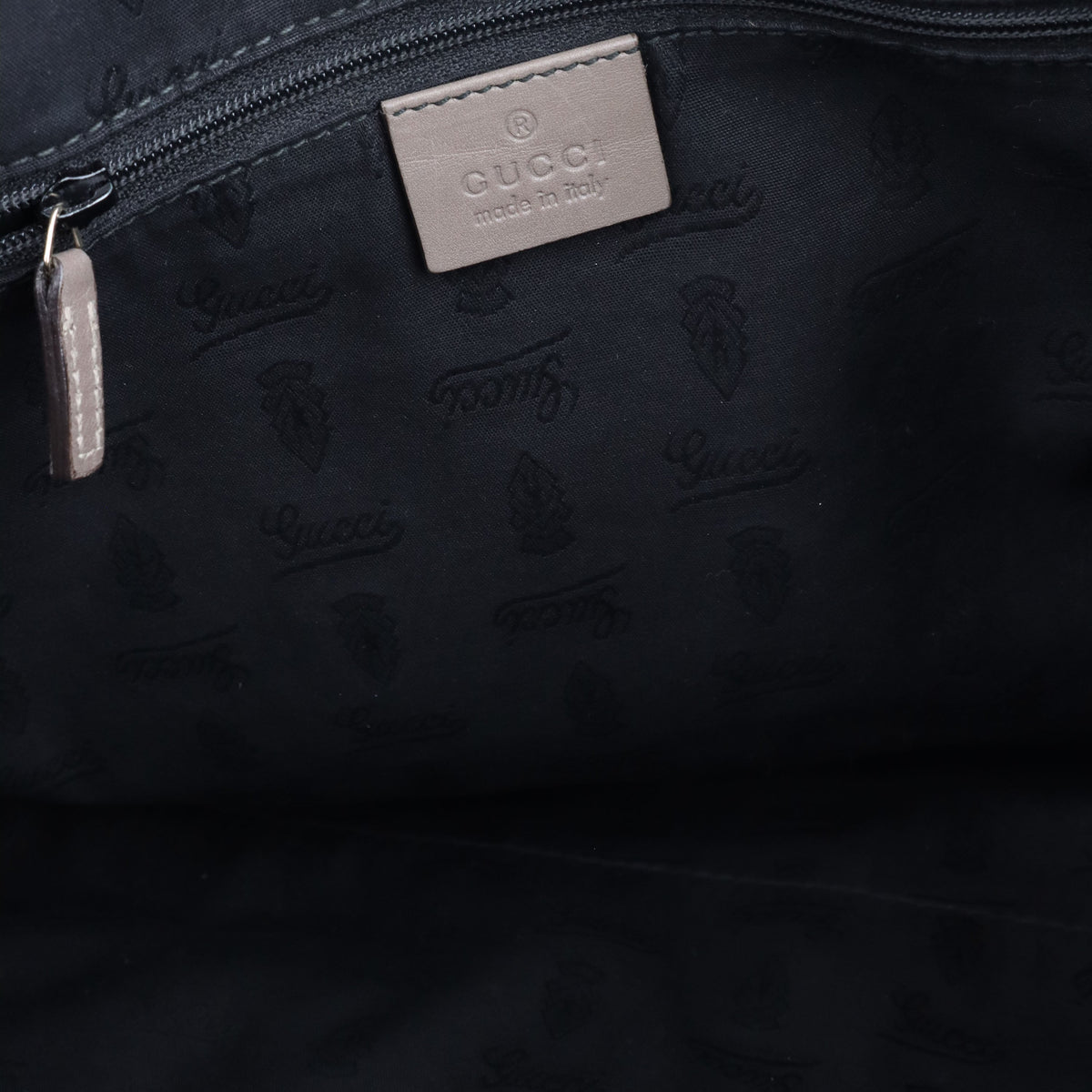 Gucci Grey Monogram Sukey Leather Tote