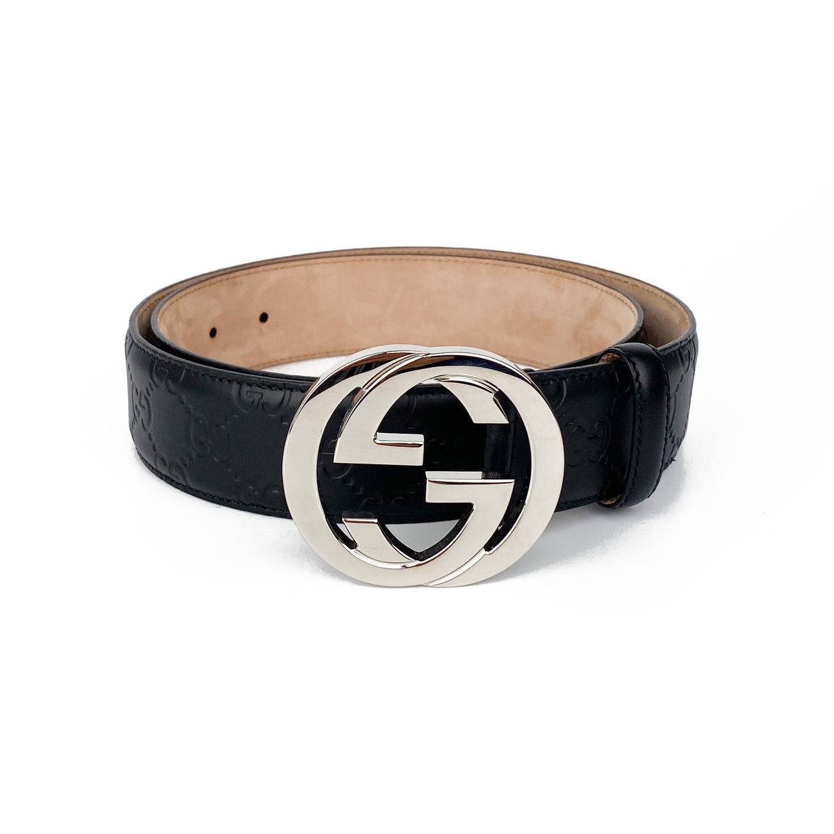 Gucci Men's Black Signature Belt 90