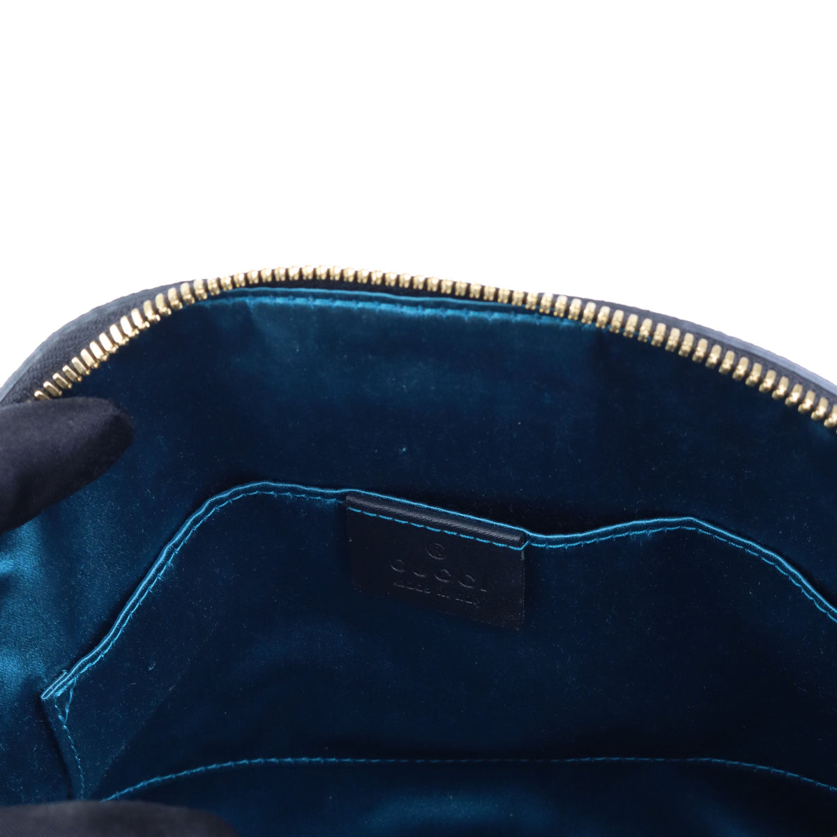 Gucci Navy Suede Ophidia Shoulder Bag