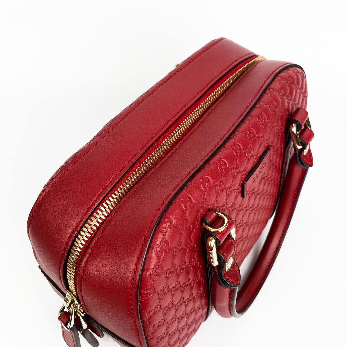 Gucci Red Small Guccissima Shoulder Bag