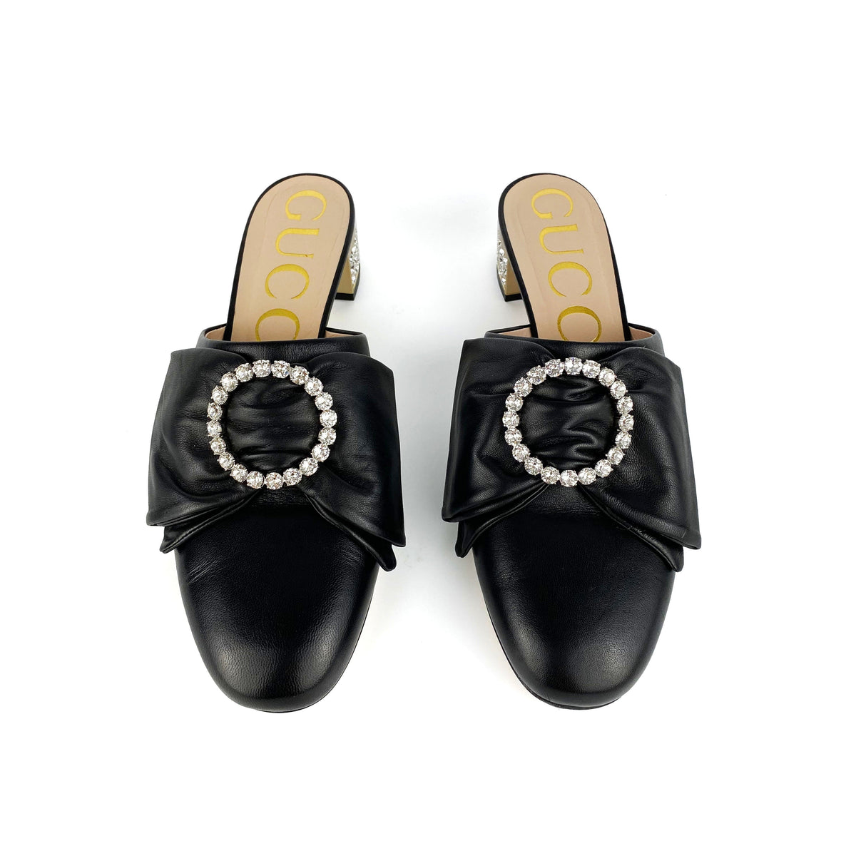 Gucci Ilse Crystal Bow Loafers 38