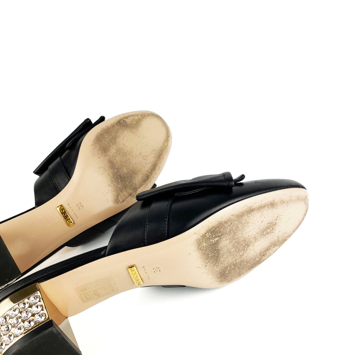 Gucci Ilse Crystal Bow Loafers 38