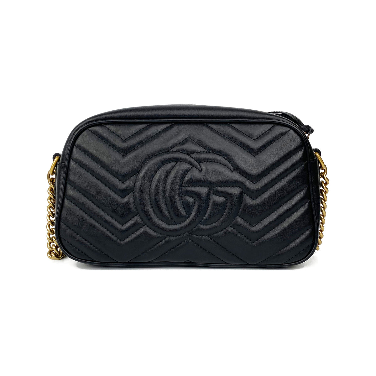 Gucci Small Black GG Marmont Shoulder Bag