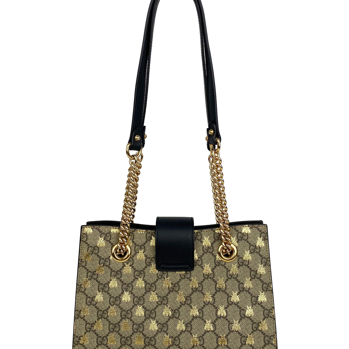 Gucci Small Monogram Bees Padlock Bag