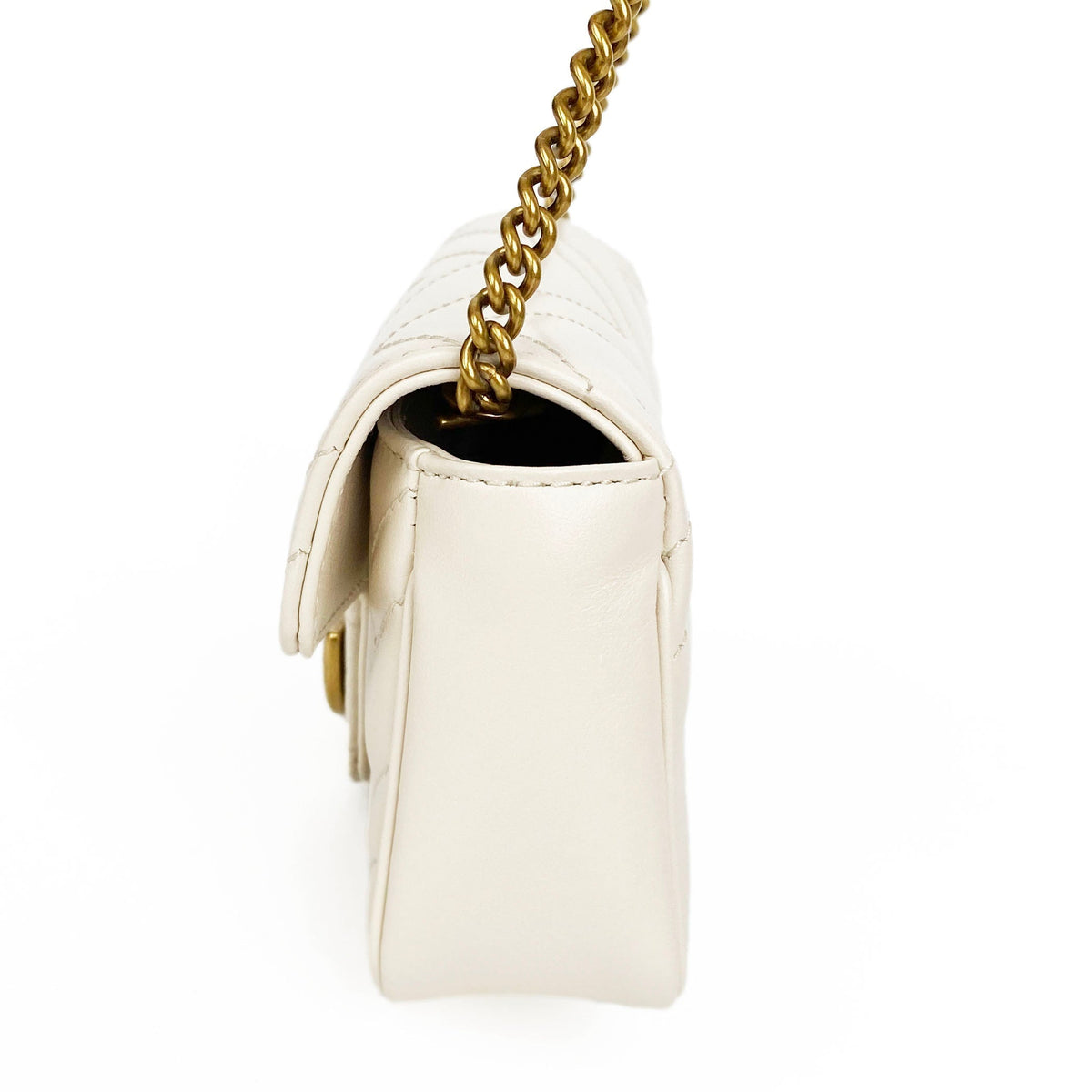 Gucci Super Mini White Marmont Bag