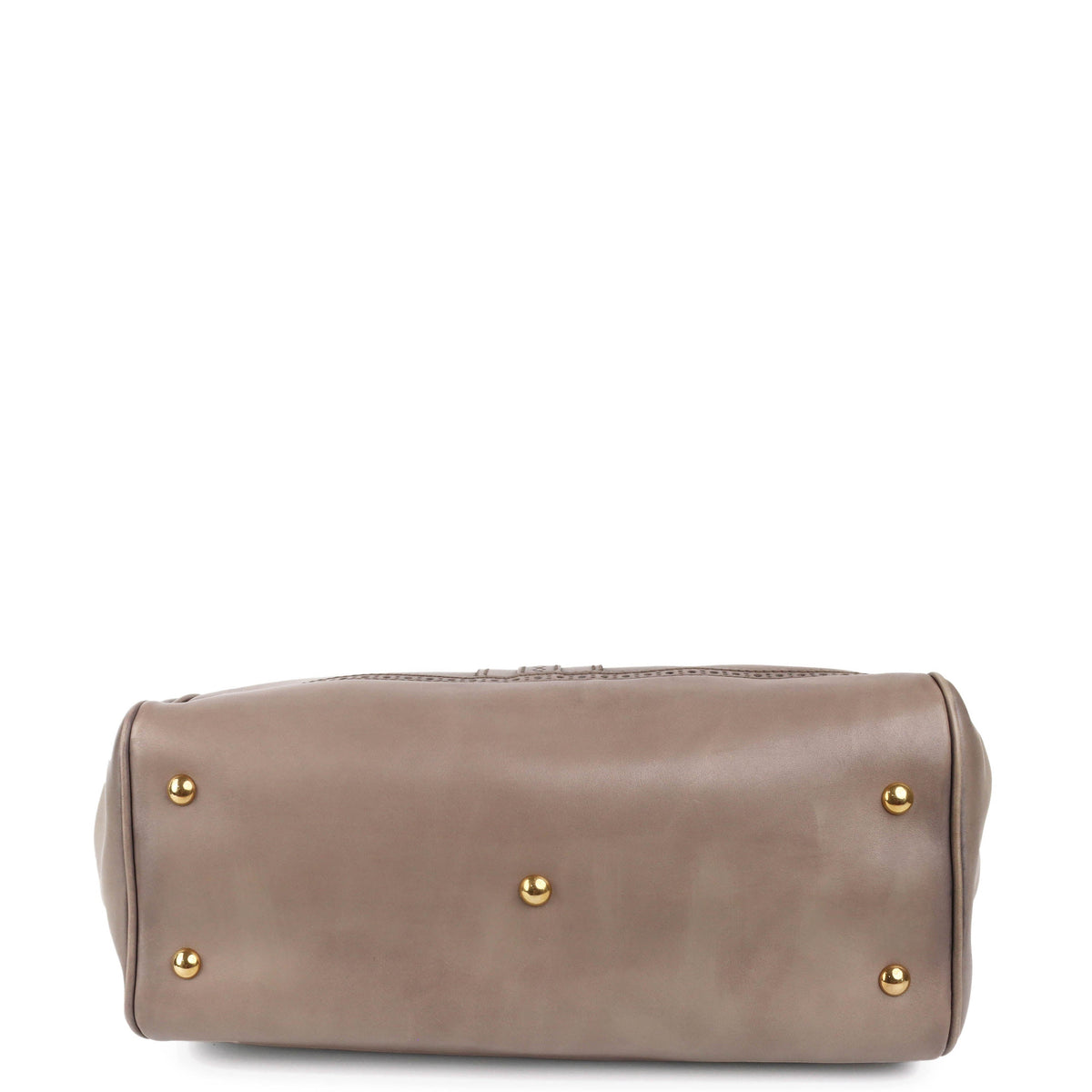 Gucci Taupe Duilio Brogue Tote Bag