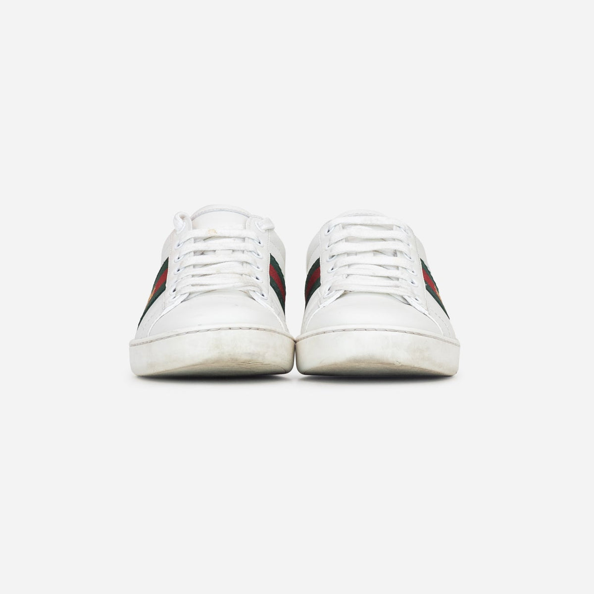 White Gucci Ace Sneaker W/ Bee