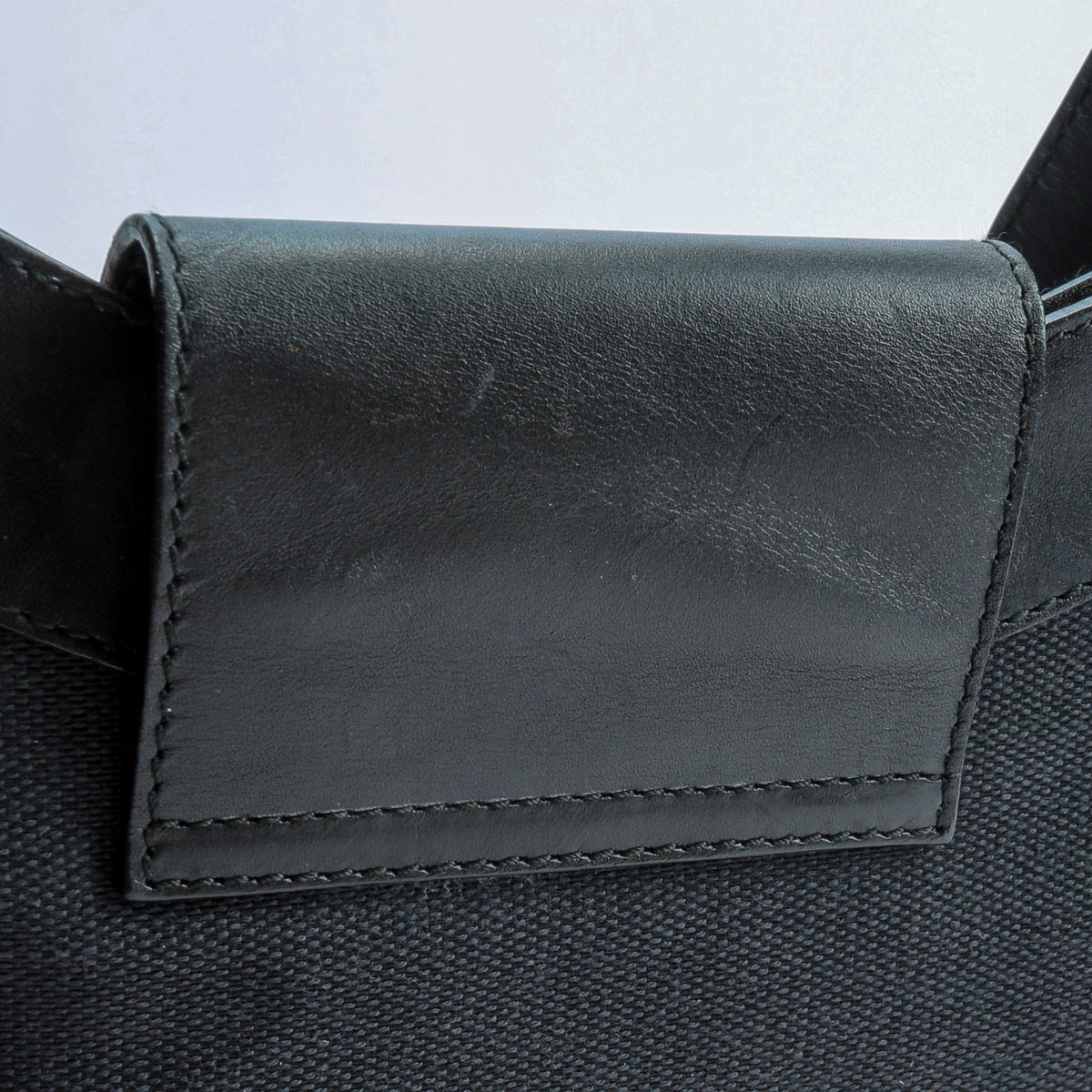 GUCCI Vintage Horsebit Canvas Messenger Bag - Black - OUTLET FINAL SALE
