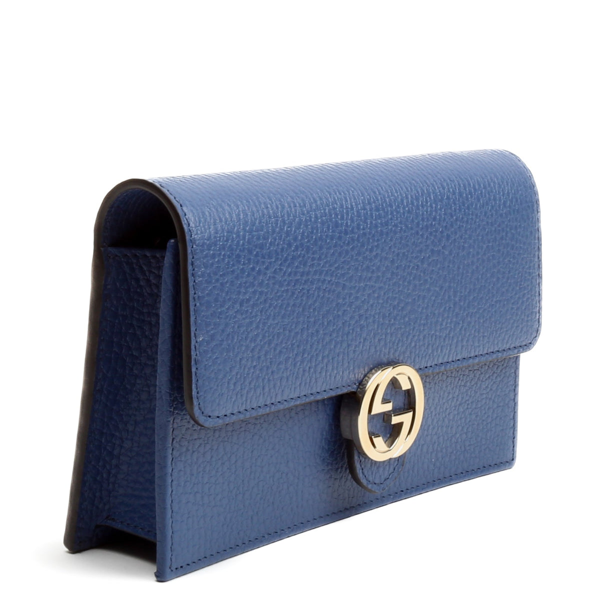 GUCCI Icon Interlocking Wallet on Chain - Blue