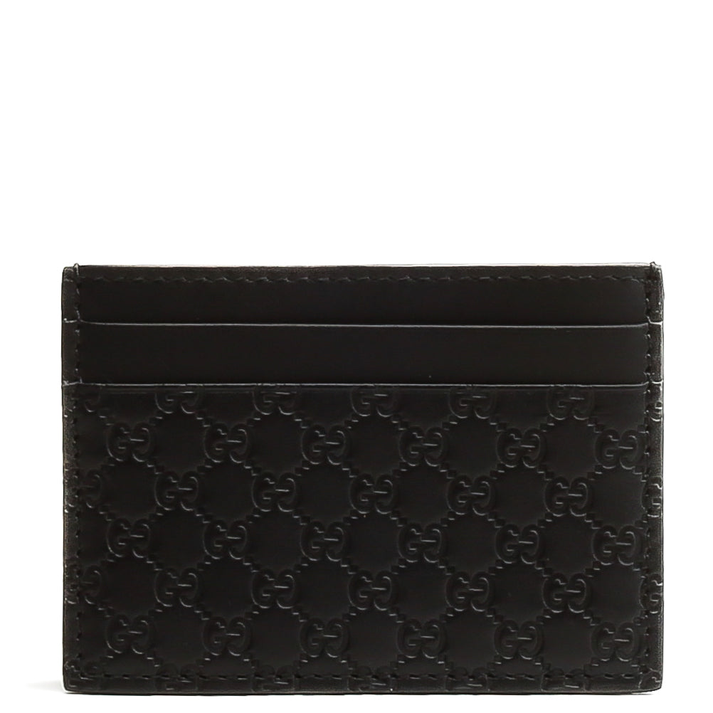 GUCCI Microguccissima Card Holder - Black