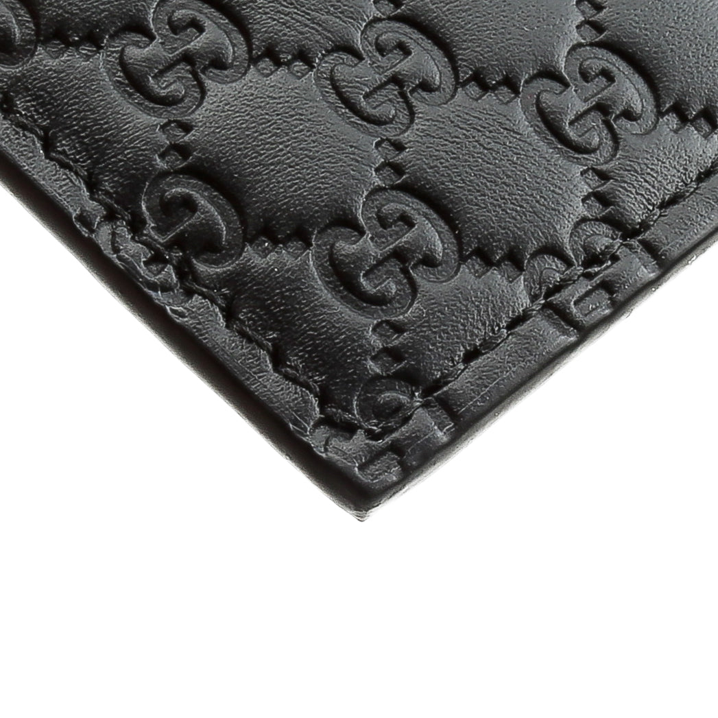 GUCCI Microguccissima Card Holder - Black
