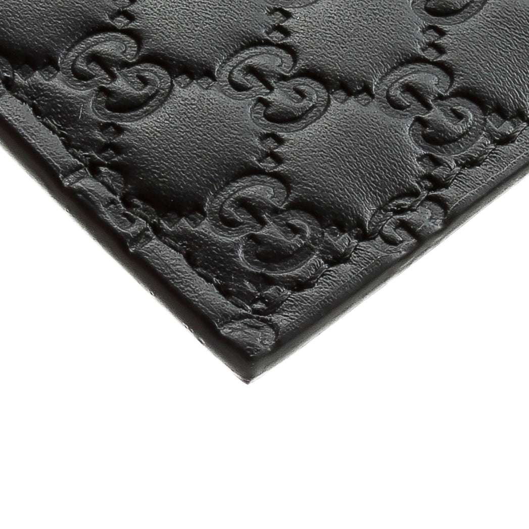 GUCCI Microguccissima Card Holder - Black