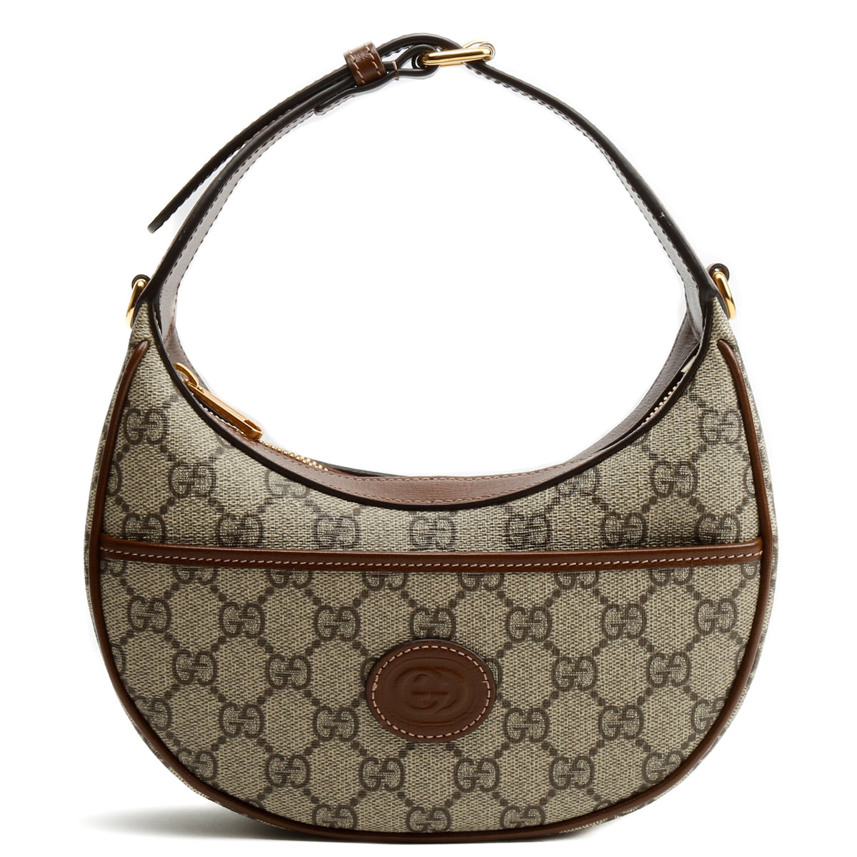 GUCCI GG Supreme Half Moon Shaped Mini Bag