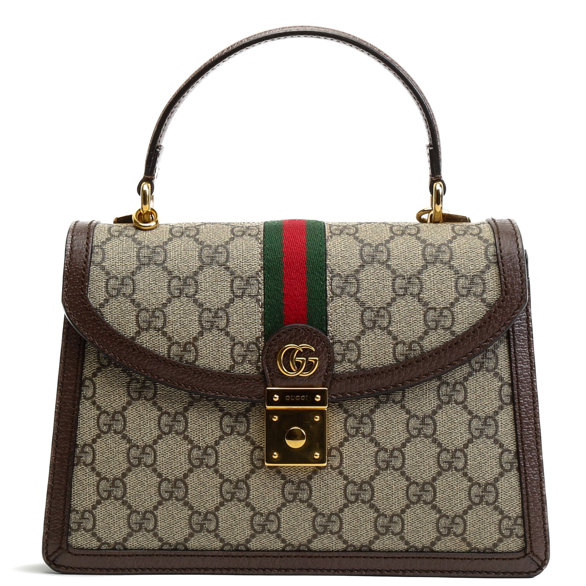 GUCCI GG Supreme Web Ophidia Small Top Handle Bag