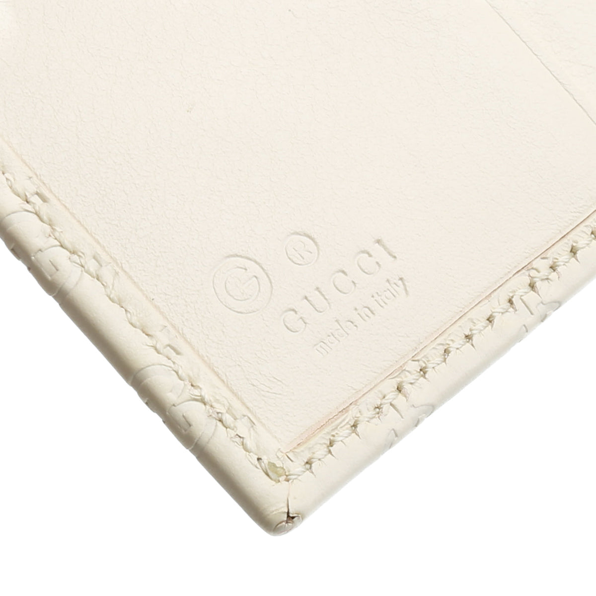GUCCI Microguccissima Small Bifold Wallet - Cream