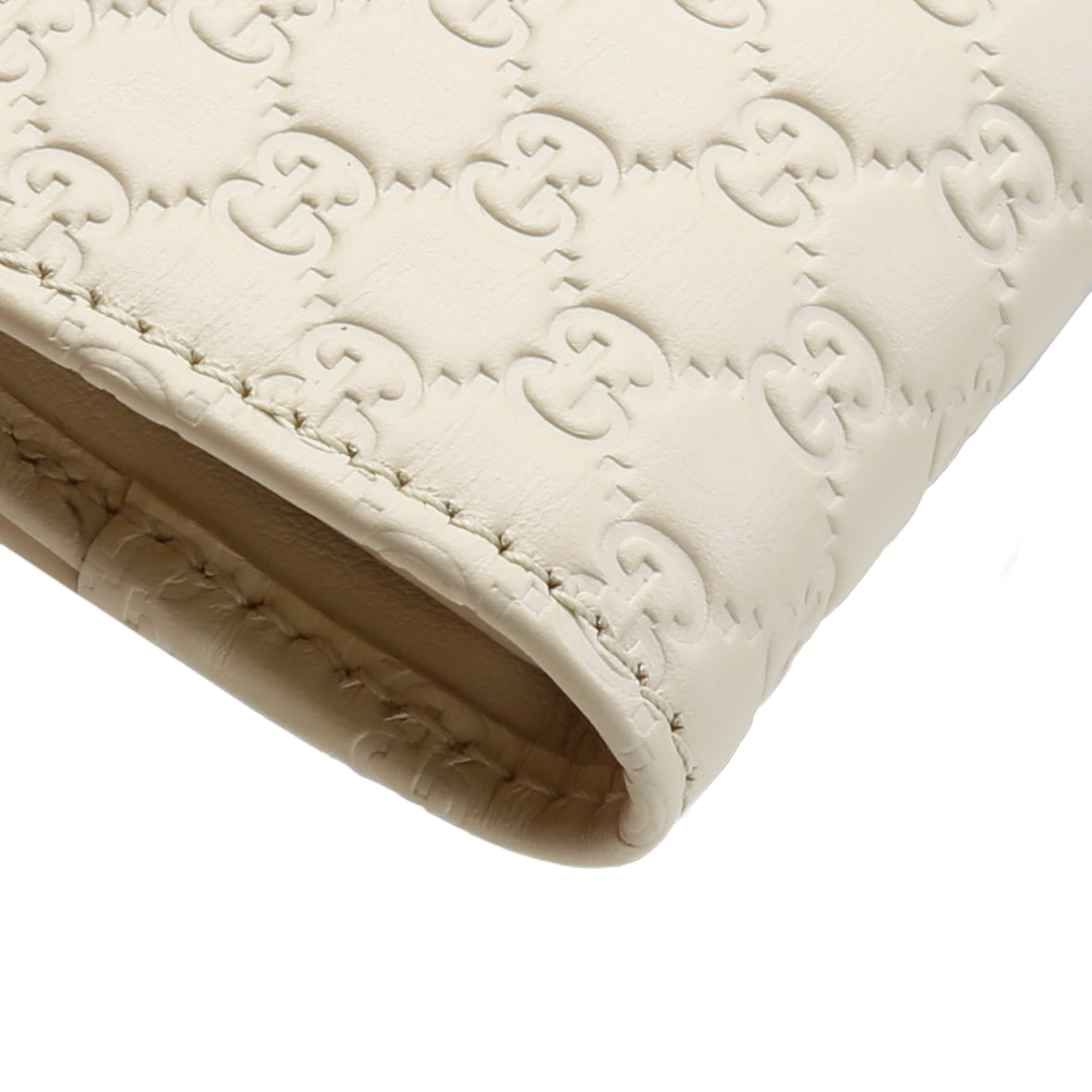 GUCCI Microguccissima Small Bifold Wallet - Cream