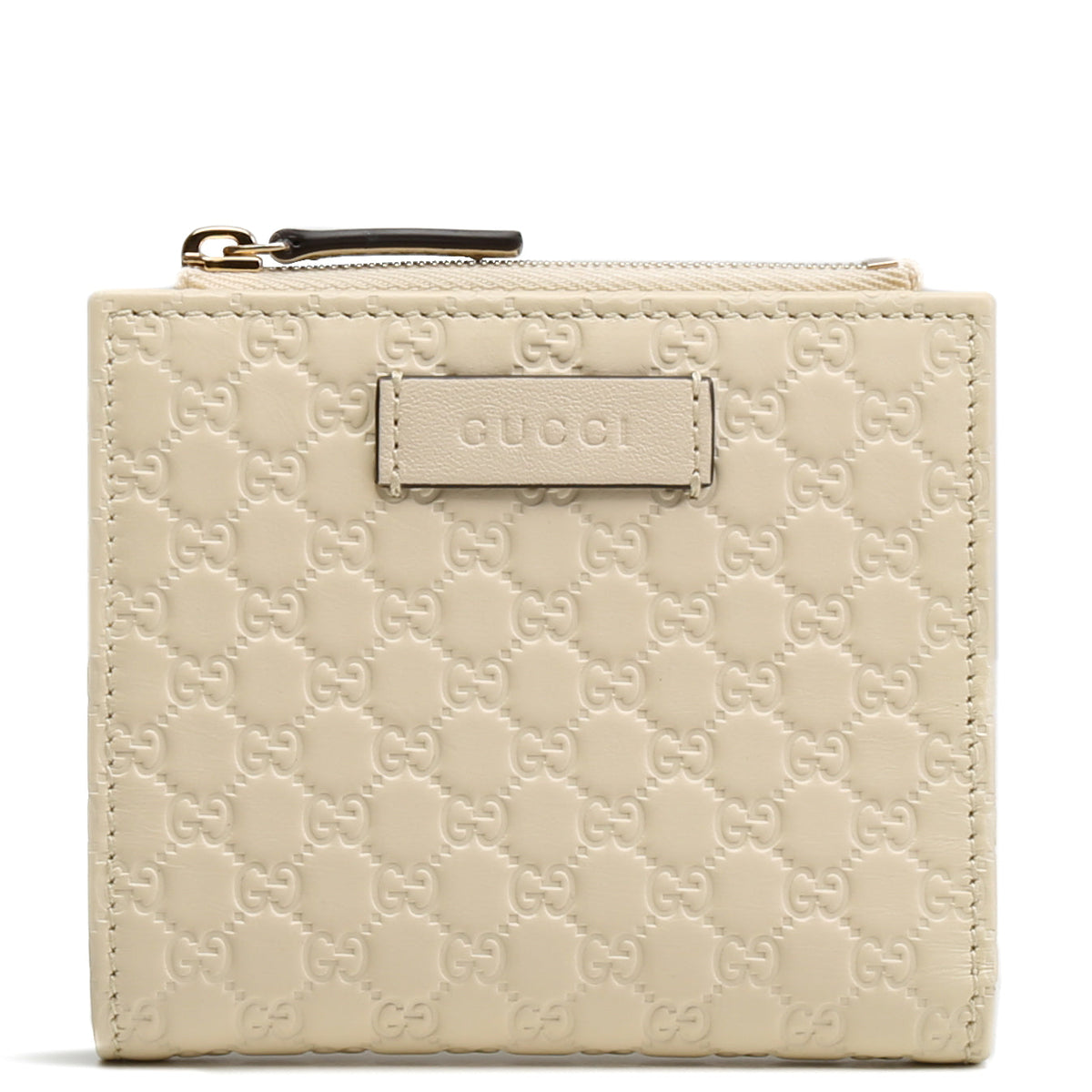 GUCCI Microguccissima Small Bifold Wallet - Cream