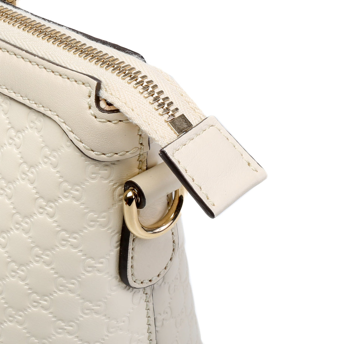 GUCCI Microguccissima Margaux Satchel - Cream