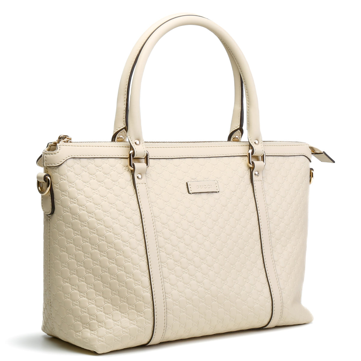 GUCCI Microguccissima Margaux Satchel - Cream