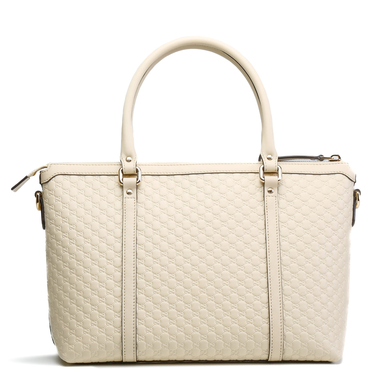GUCCI Microguccissima Margaux Satchel - Cream