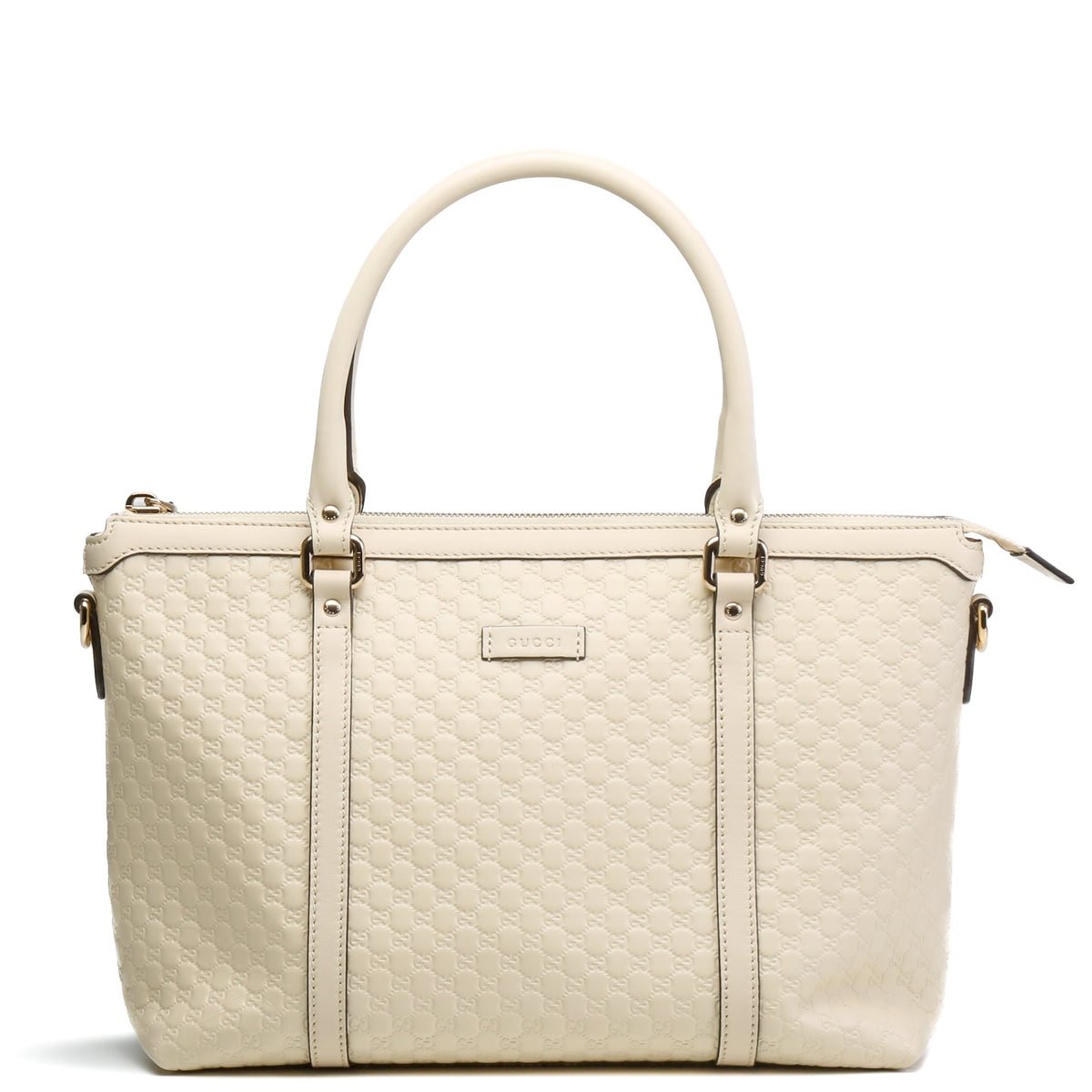 GUCCI Microguccissima Margaux Satchel - Cream