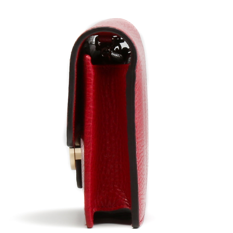 GUCCI Icon Interlocking G Wallet on Chain - Red