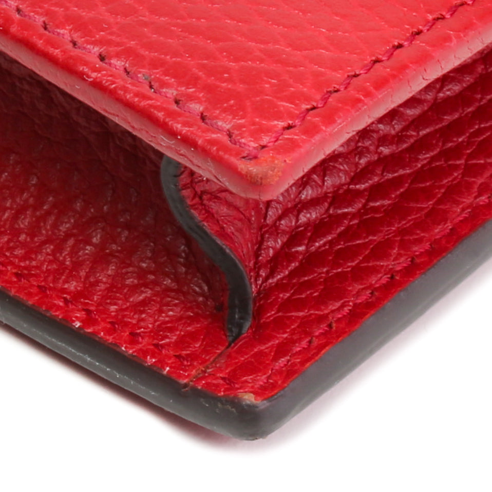 GUCCI Icon Interlocking G Wallet on Chain - Red