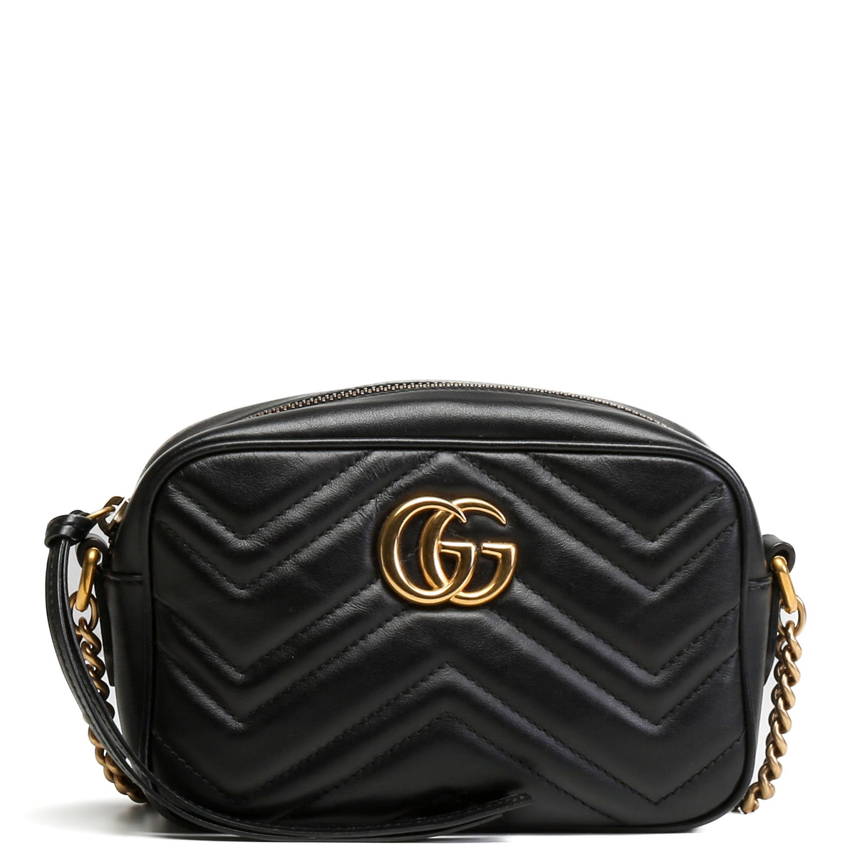 GUCCI GG Marmont Mini Shoulder Bag- Black