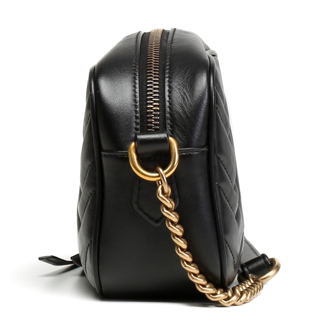 GUCCI GG Marmont Mini Shoulder Bag- Black