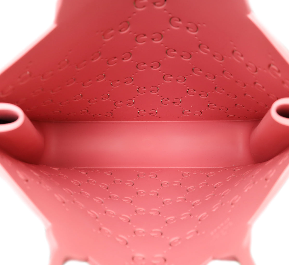 Gucci Pink GG Motif Rubber Tote Bag