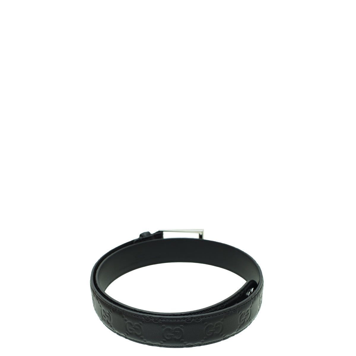 Gucci Black GG Signature Buckle Belt 30