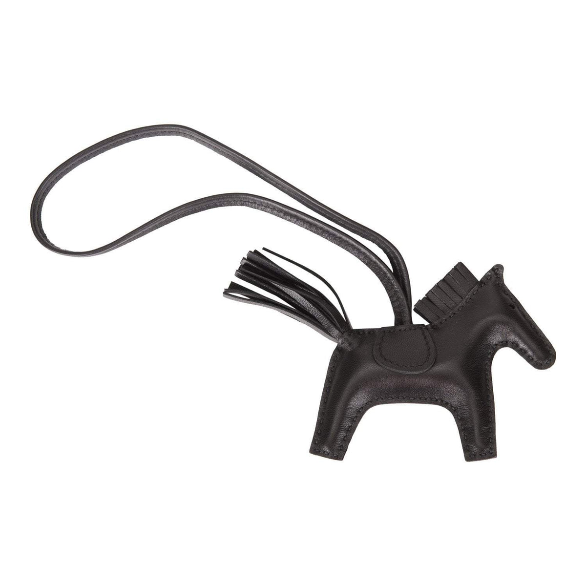 Top quality Hermes SO Black Grigri Horse Rodeo Bag Charm PM
