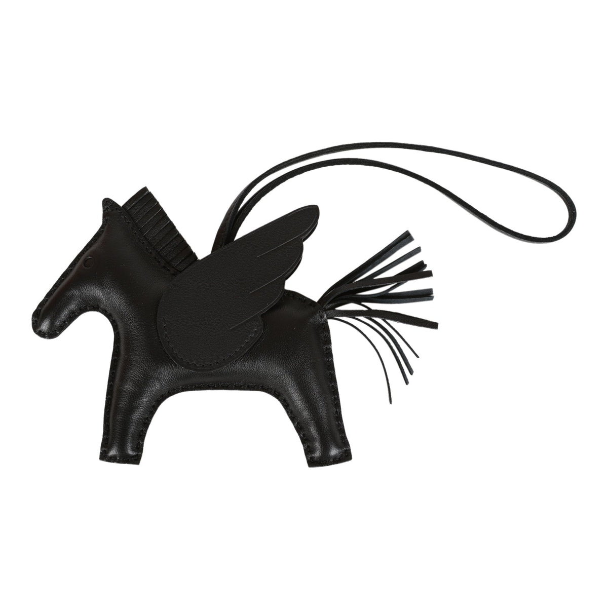 Top quality Hermes SO Black Pegasus Horse Rodeo Bag Charm
