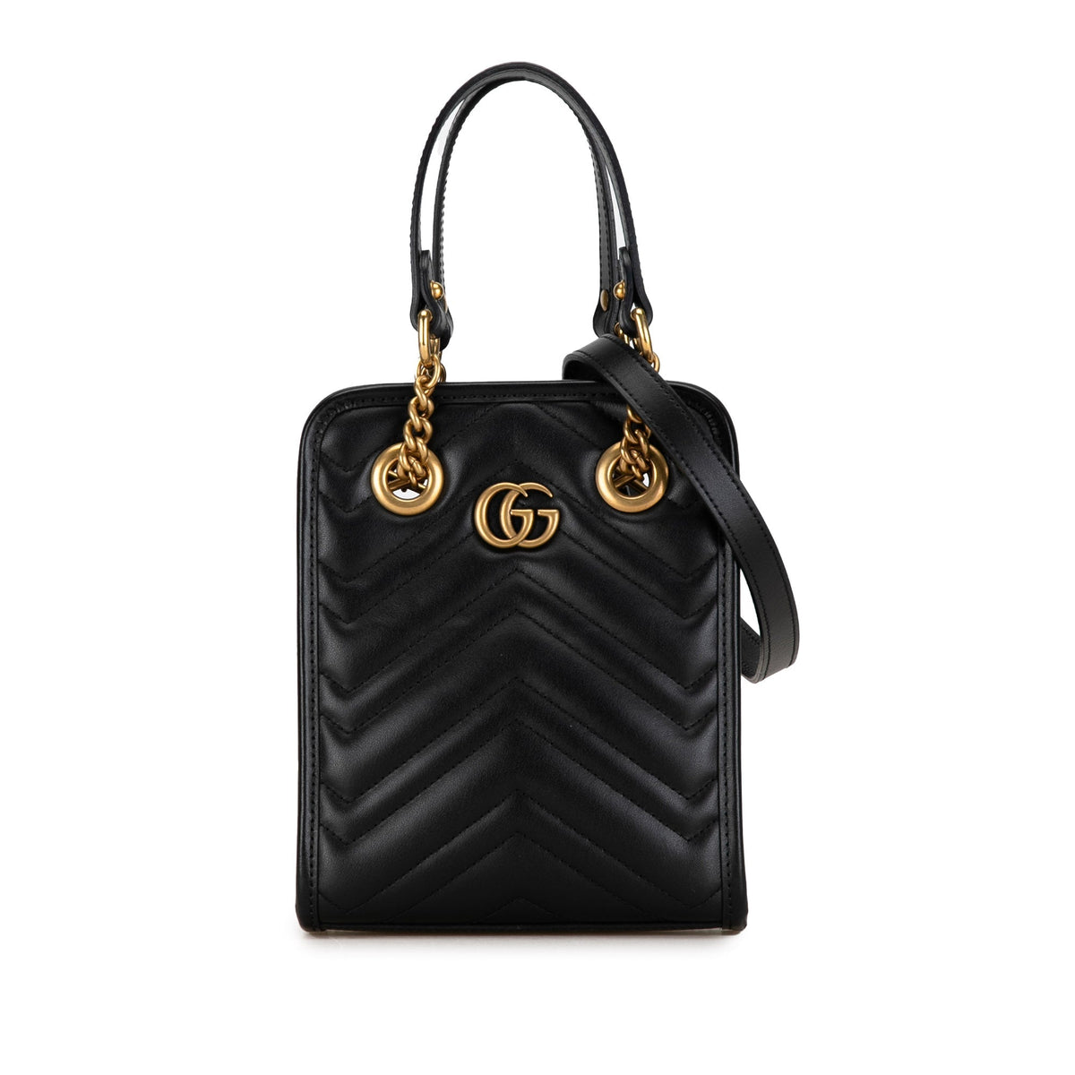 GUCCI GG Marmont Matelasse Mini Tote Satchel