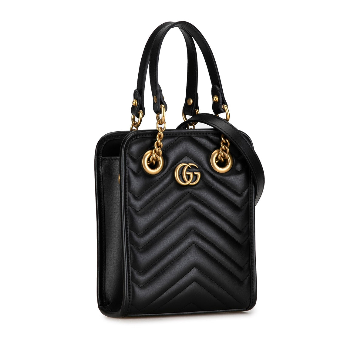 GUCCI GG Marmont Matelasse Mini Tote Satchel