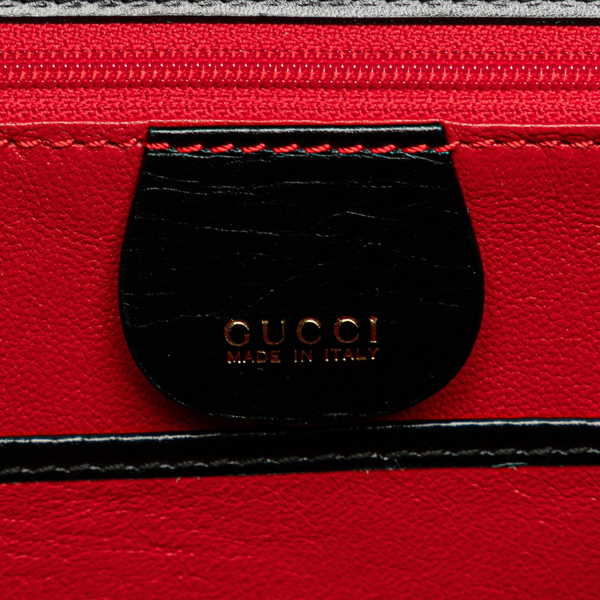 GUCCI Small Leather Bamboo Night Satchel