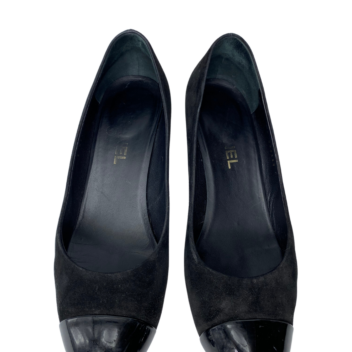 Chanel Suede Patent Round Toe Pumps |US10|FR40|
