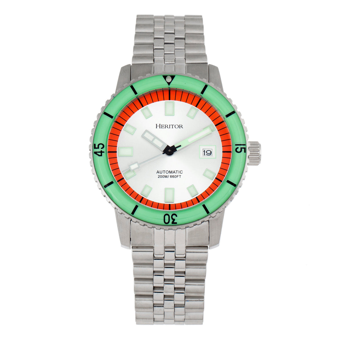 Heritor Automatic Edgard Bracelet Diver's Watch w/Date