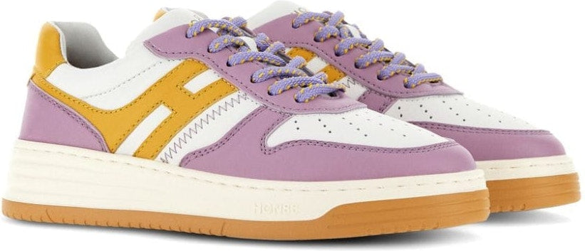 LEATHER BLOCK SNEAKERS