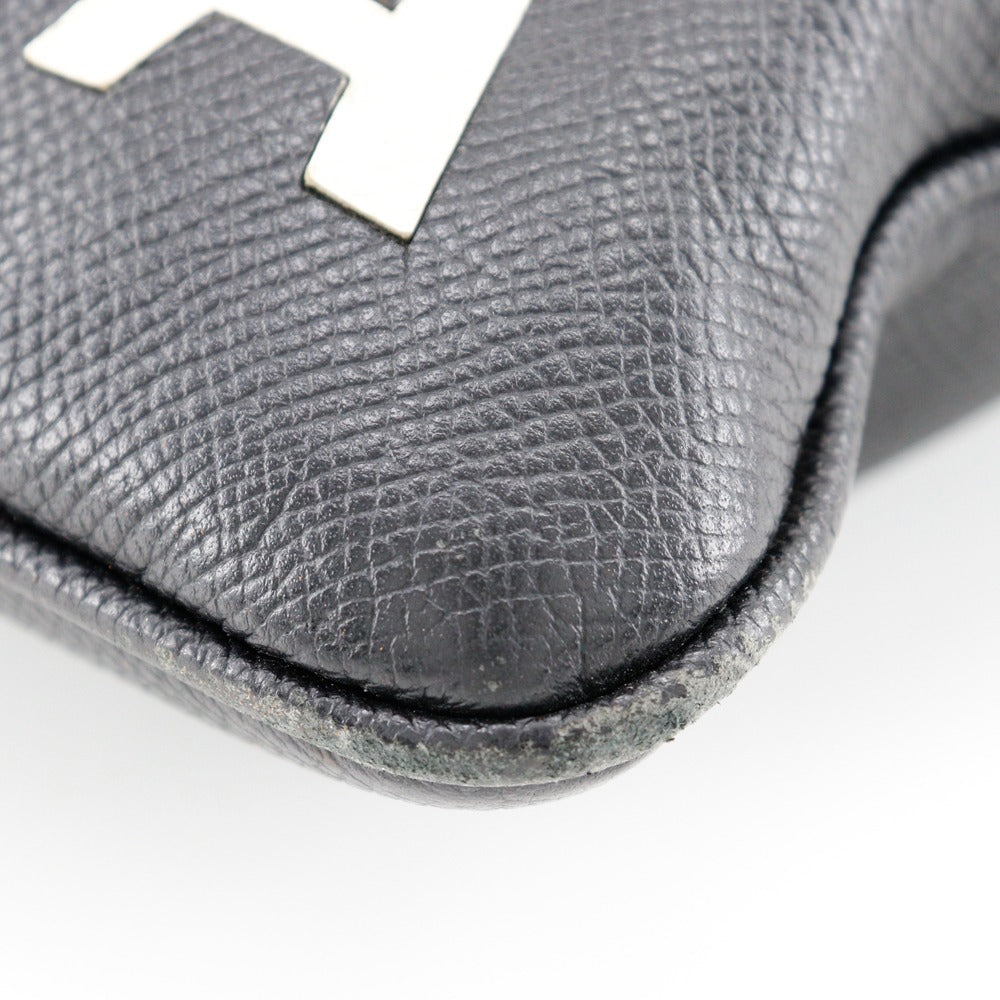 balenciaga Leather Logo Clutch Bag