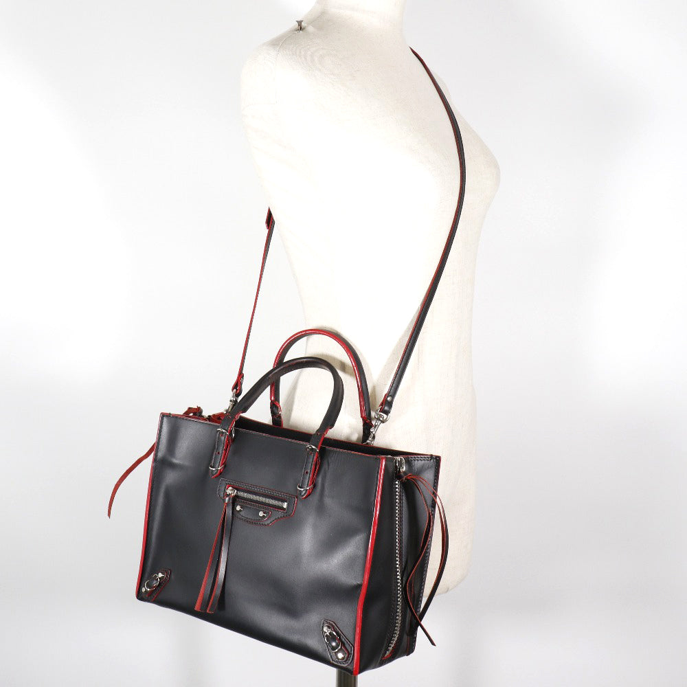 balenciaga Paper A6 Handbag Black/Red