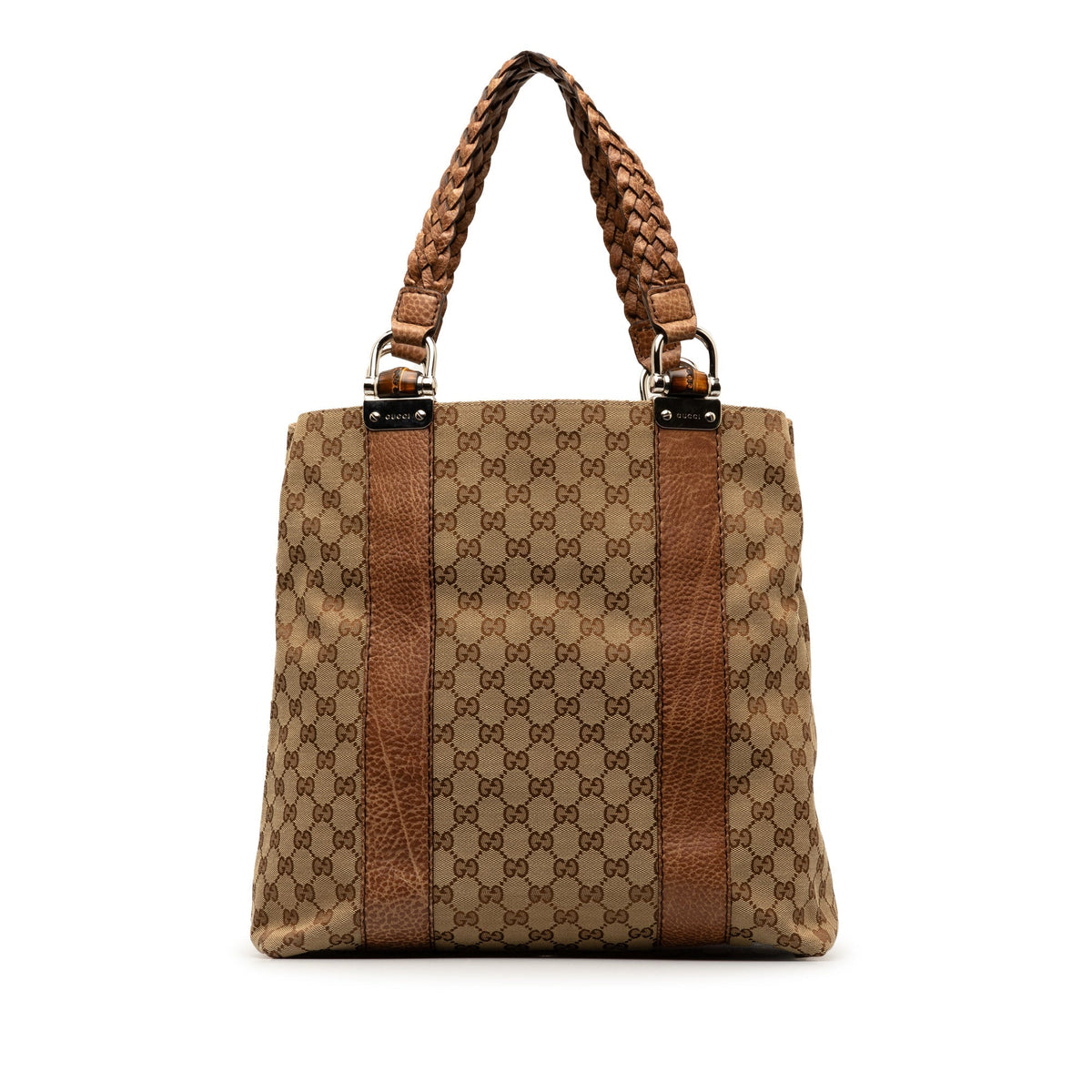 GUCCI GG Canvas Bamboo Libeccio Tote Bag