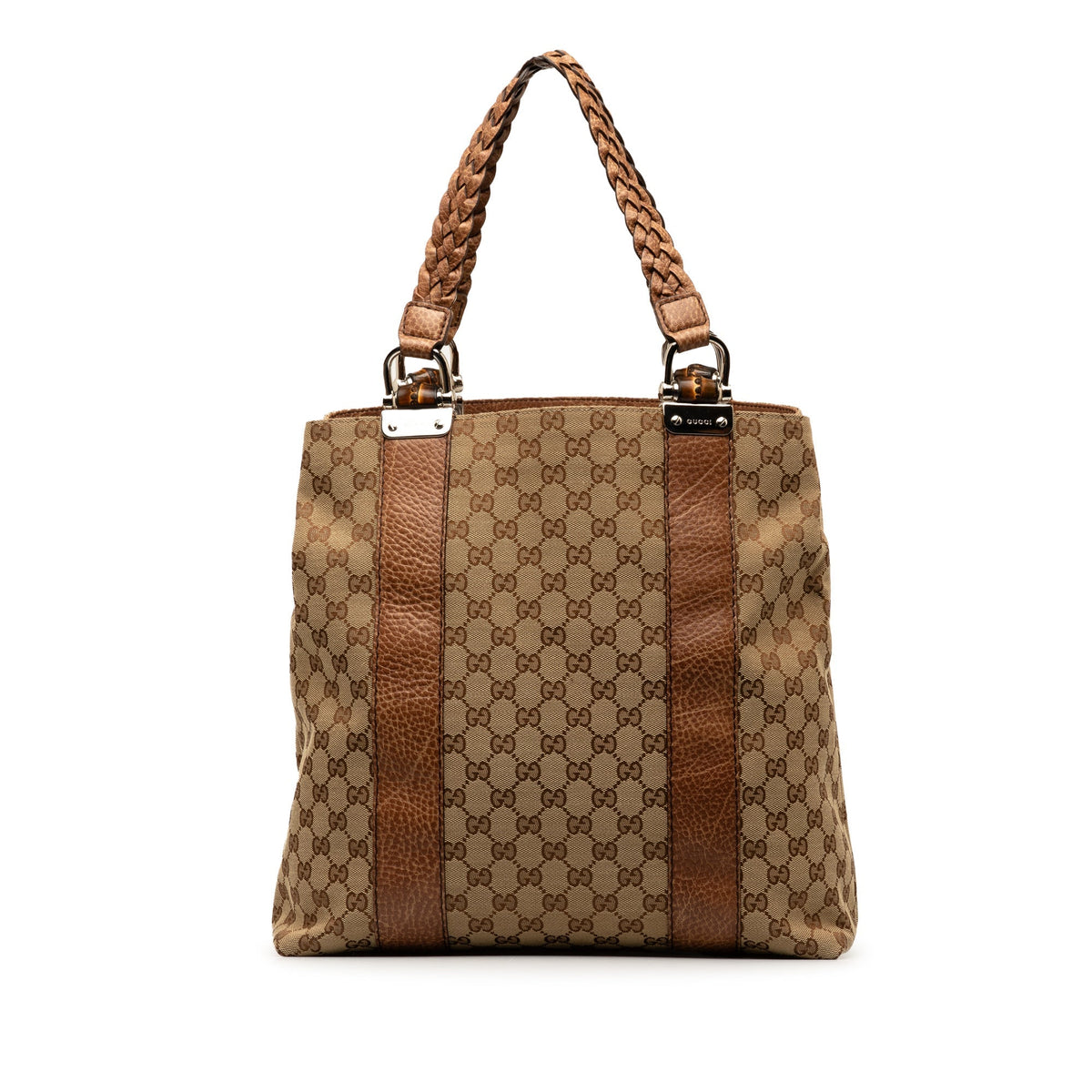 GUCCI GG Canvas Bamboo Libeccio Tote Bag