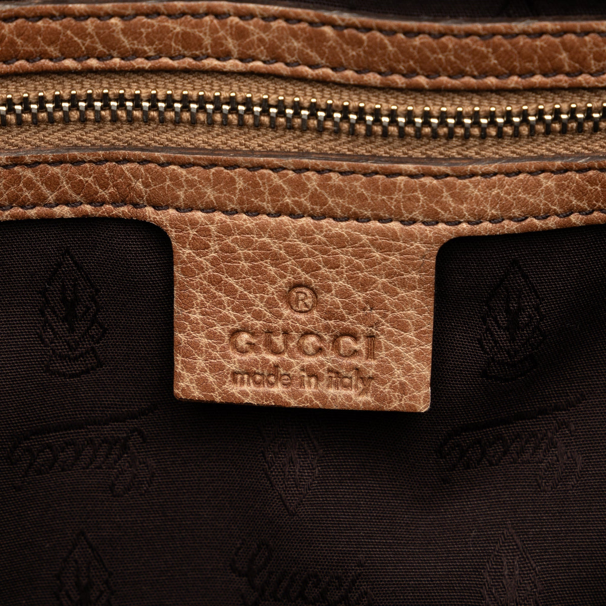 GUCCI GG Canvas Bamboo Libeccio Tote Bag